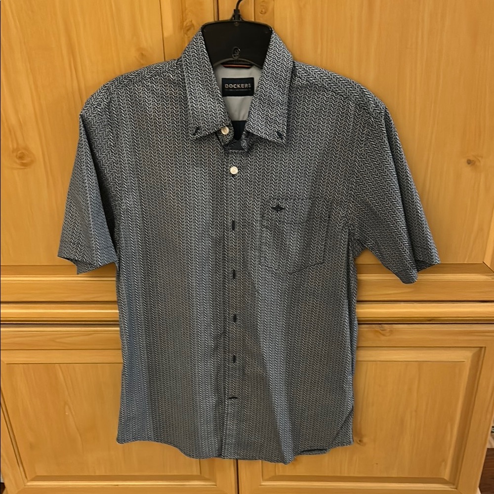 Dockers Blue Casual Button Down Shirt